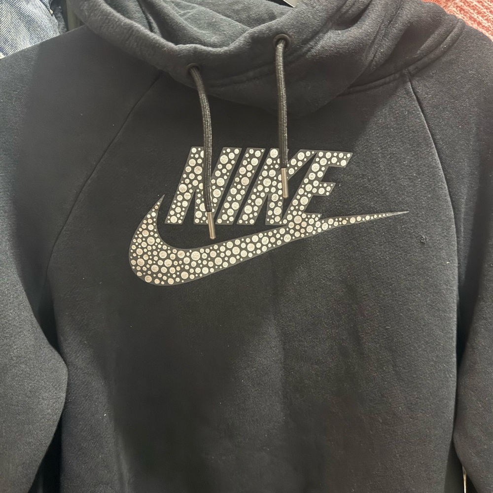 Nike Black Hoodie with Patterned Logo